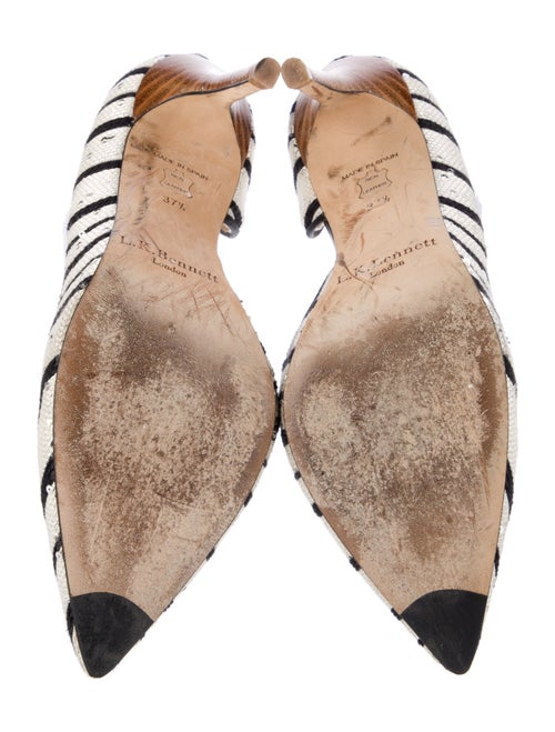 L.K. Bennett Striped Sequin Embellishments D'Orsay Pumps