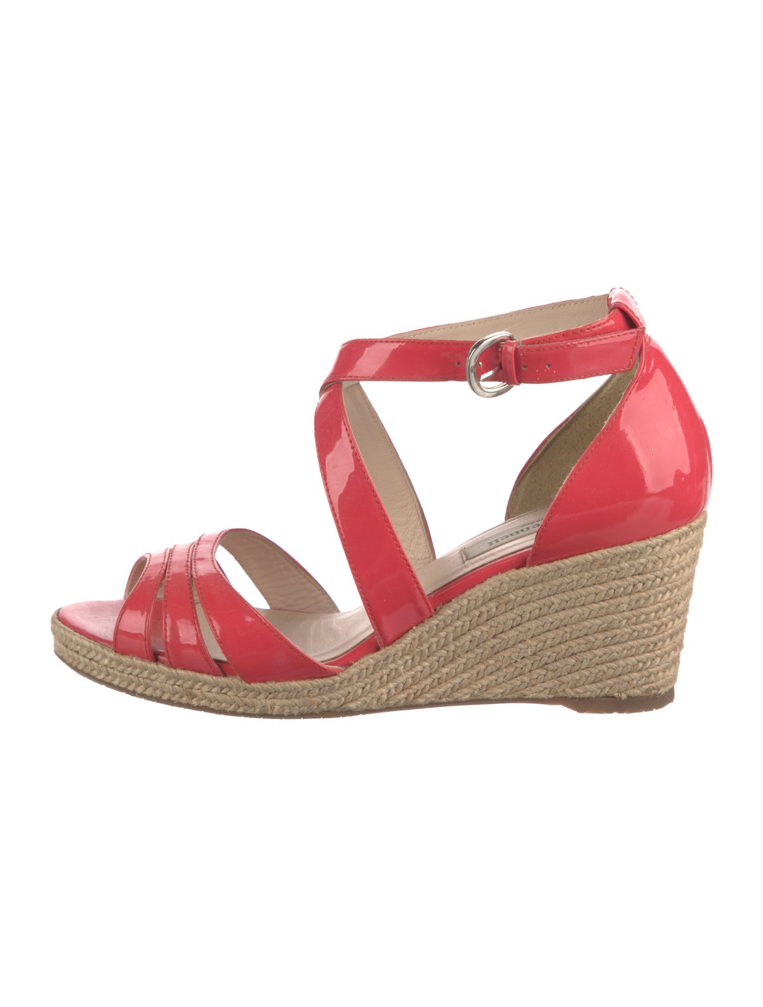 L.K. Bennett Patent Leather Braided Accents Espadrilles