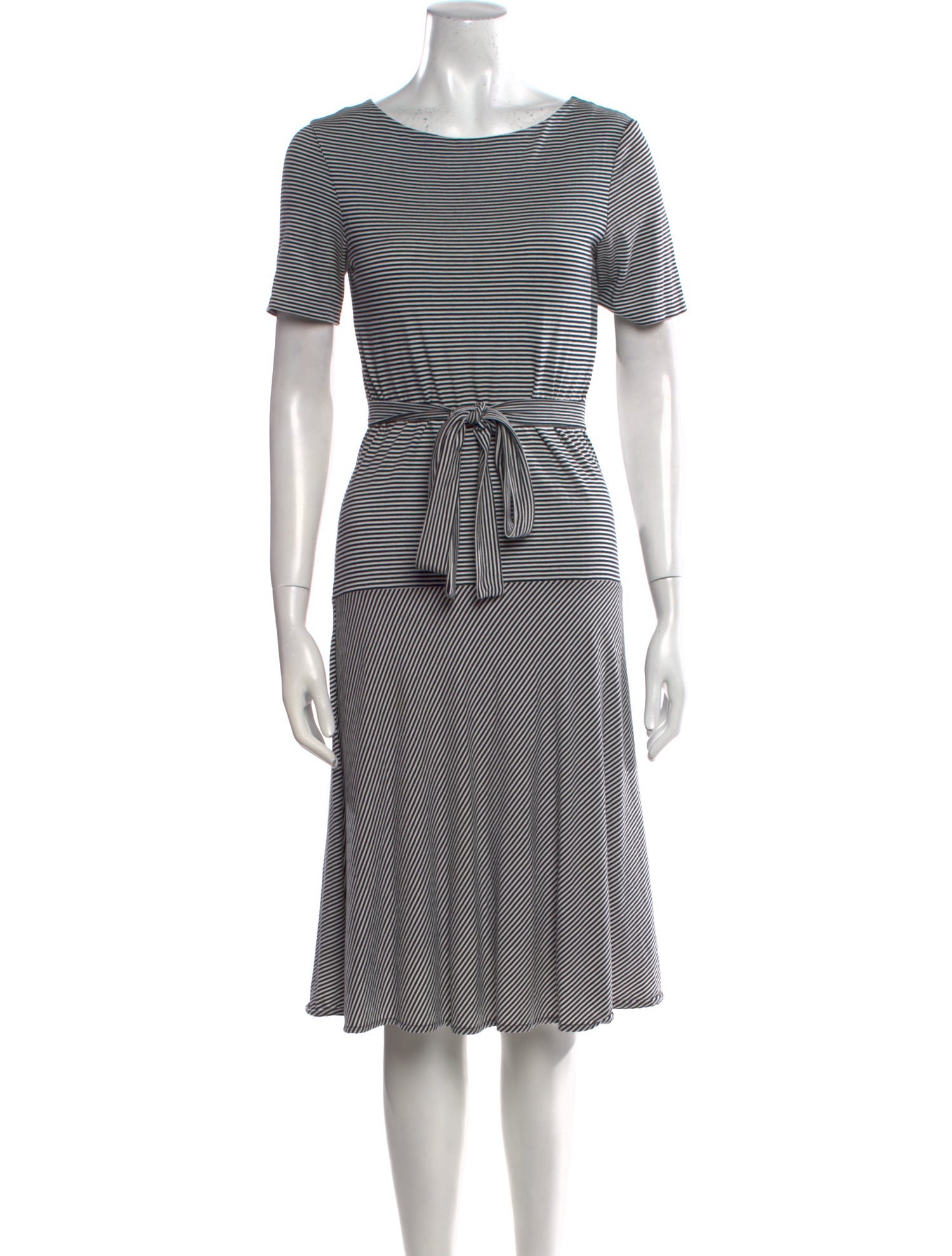 L.K. Bennett Striped Midi Length Dress