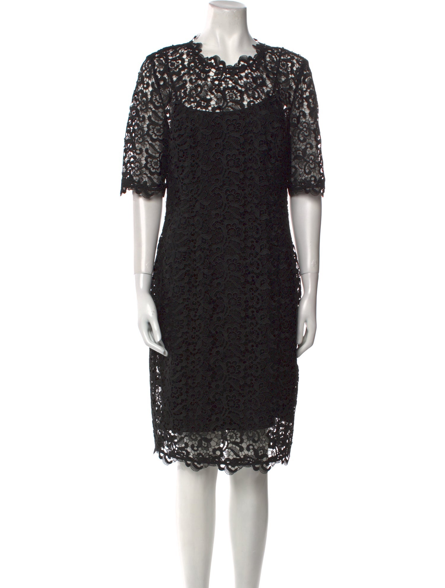 L.K. Bennett Lace Pattern Knee-Length Dress