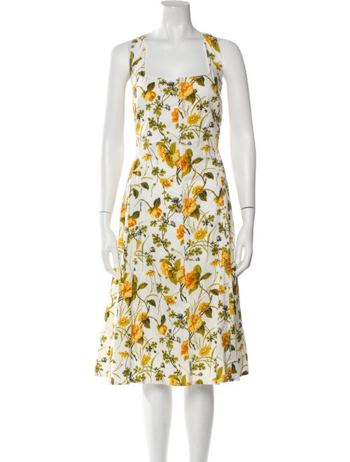 L.K. Bennett Floral Print Midi Length Dress
