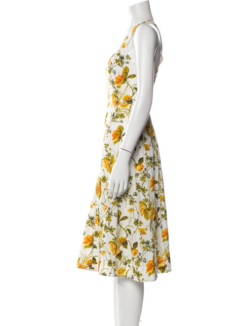 L.K. Bennett Floral Print Midi Length Dress
