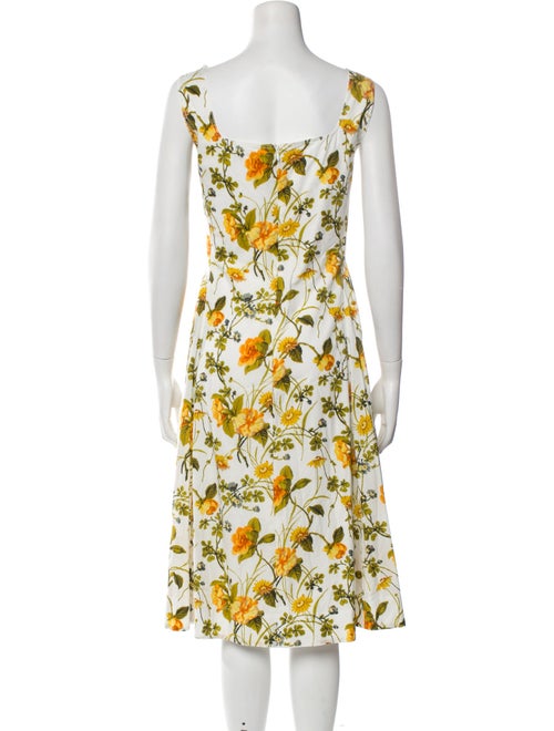 L.K. Bennett Floral Print Midi Length Dress