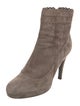 L.K. Bennett Suede Scalloped Accent Boots
