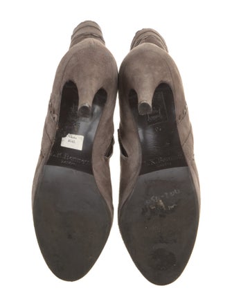 L.K. Bennett Suede Scalloped Accent Boots