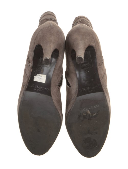 L.K. Bennett Suede Scalloped Accent Boots