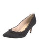 L.K. Bennett Suede Scalloped Accent Pumps