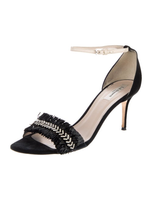 L.K. Bennett Suede Colorblock Pattern Sandals
