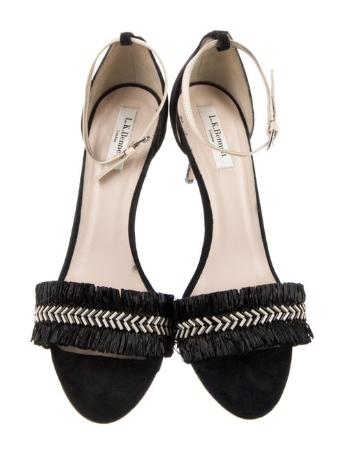 L.K. Bennett Suede Colorblock Pattern Sandals