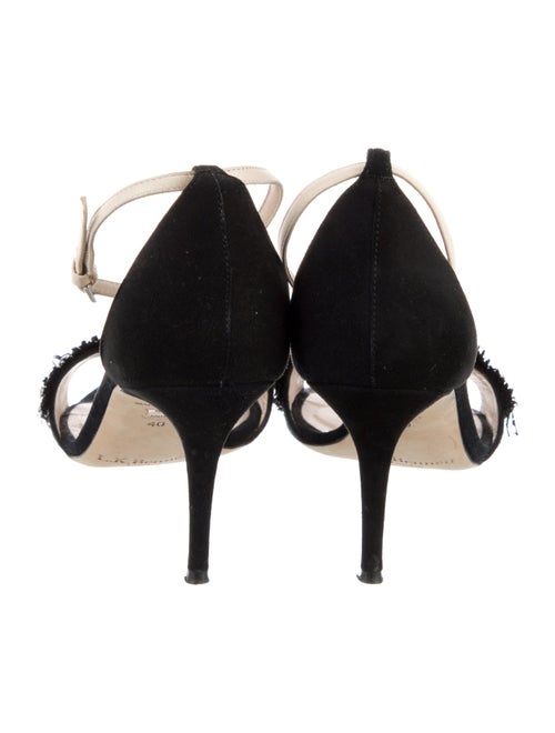 L.K. Bennett Suede Colorblock Pattern Sandals