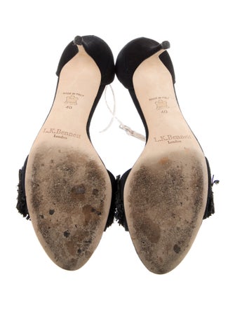 L.K. Bennett Suede Colorblock Pattern Sandals