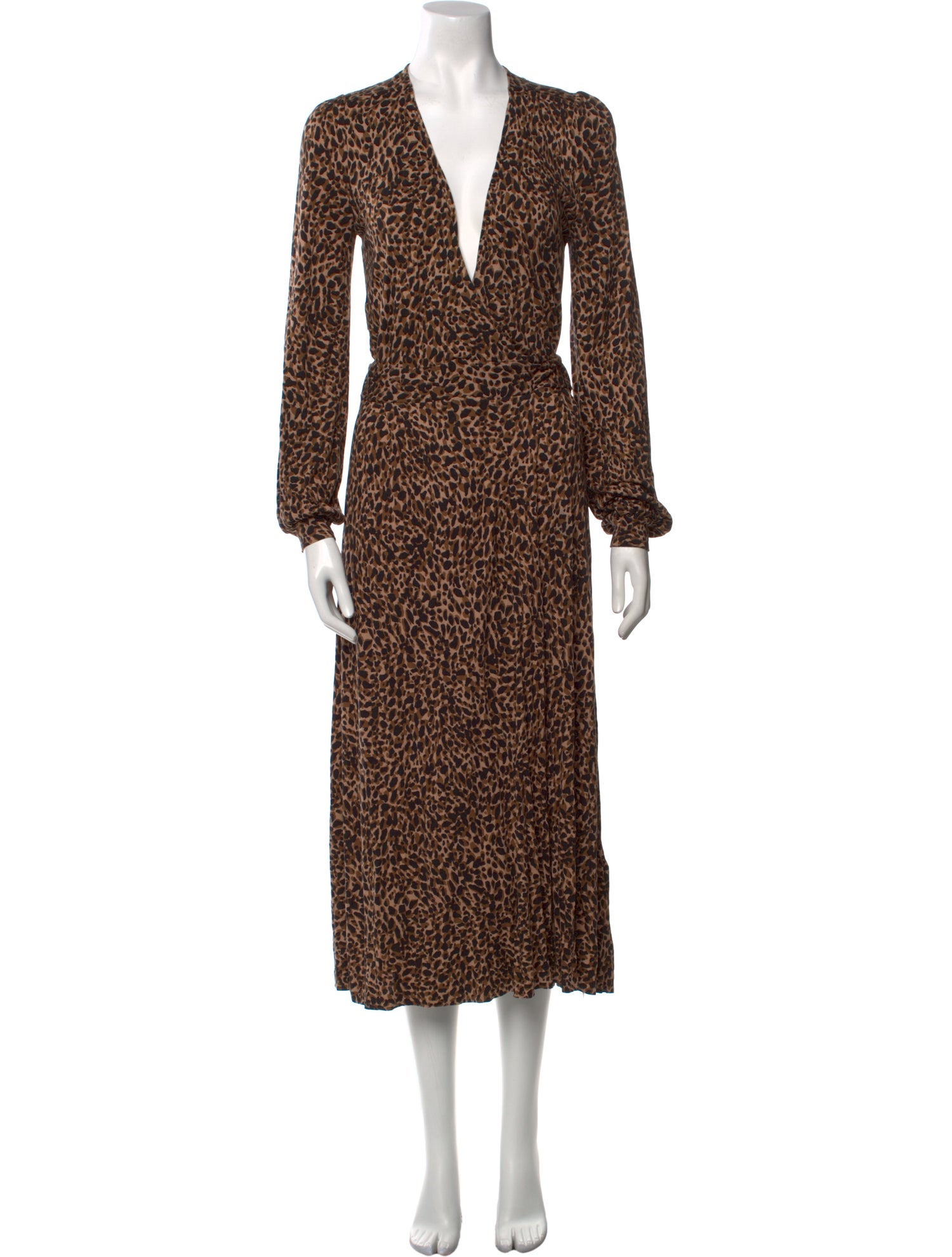 L.K. Bennett Animal Print Midi Length Dress