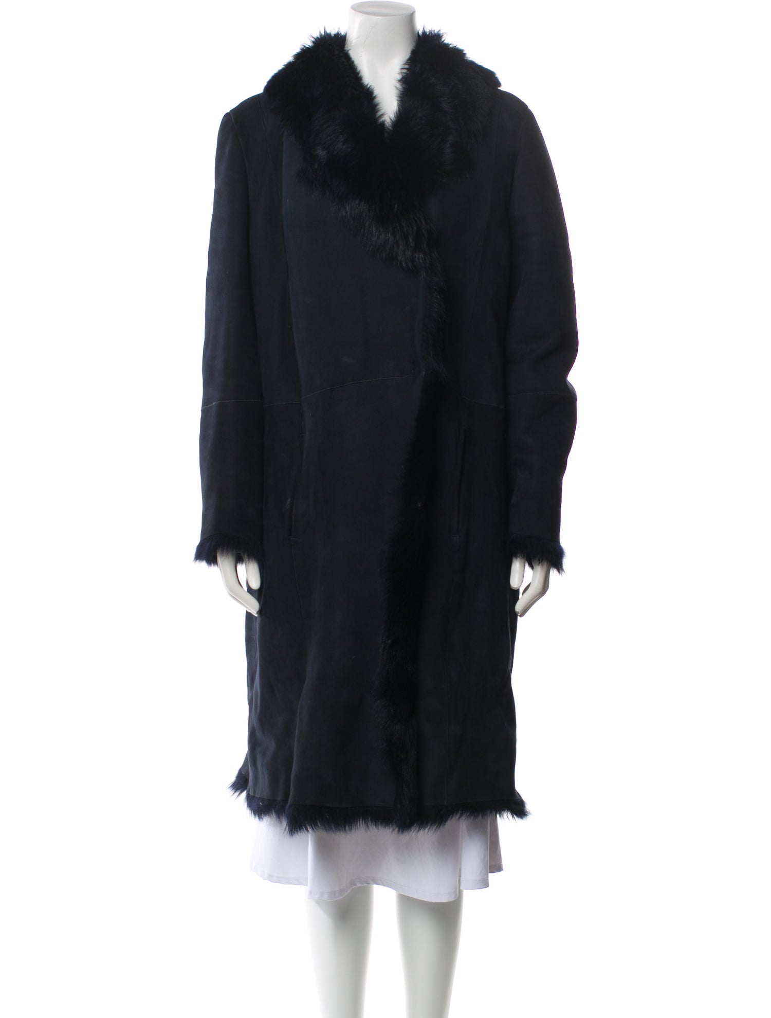 L.K. Bennett Leather Faux Fur Coat