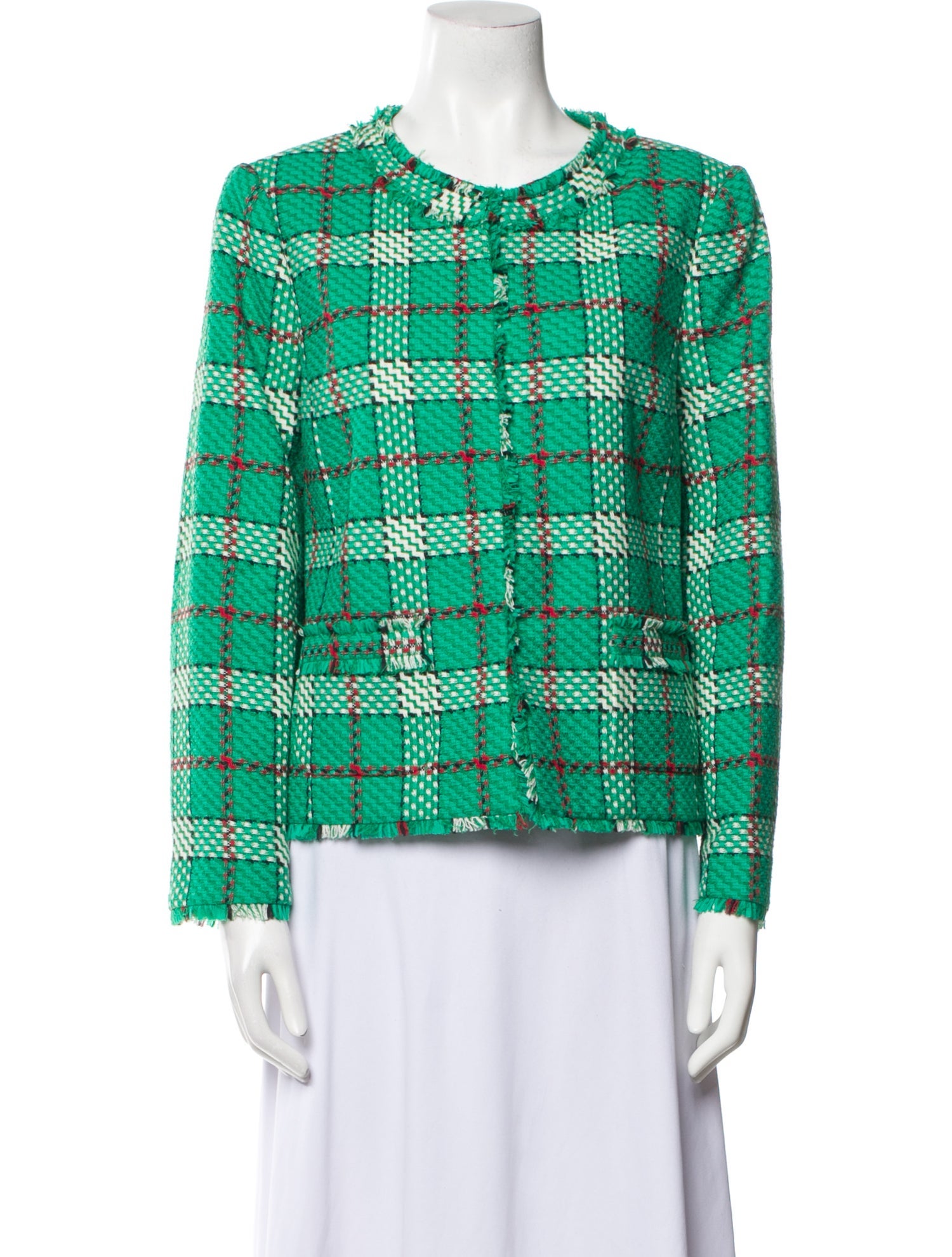 L.K. Bennett Plaid Print Evening Jacket