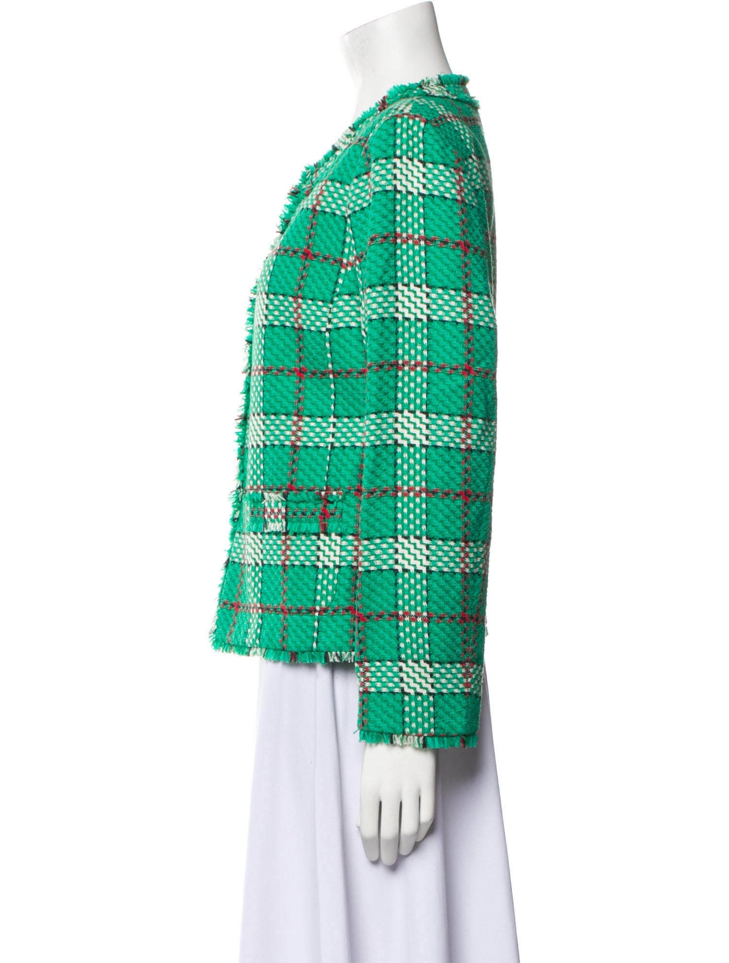 L.K. Bennett Plaid Print Evening Jacket