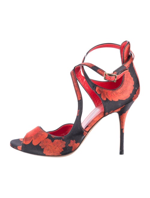 L.K. Bennett Satin Floral Print D'Orsay Pumps