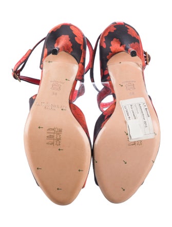 L.K. Bennett Satin Floral Print D'Orsay Pumps
