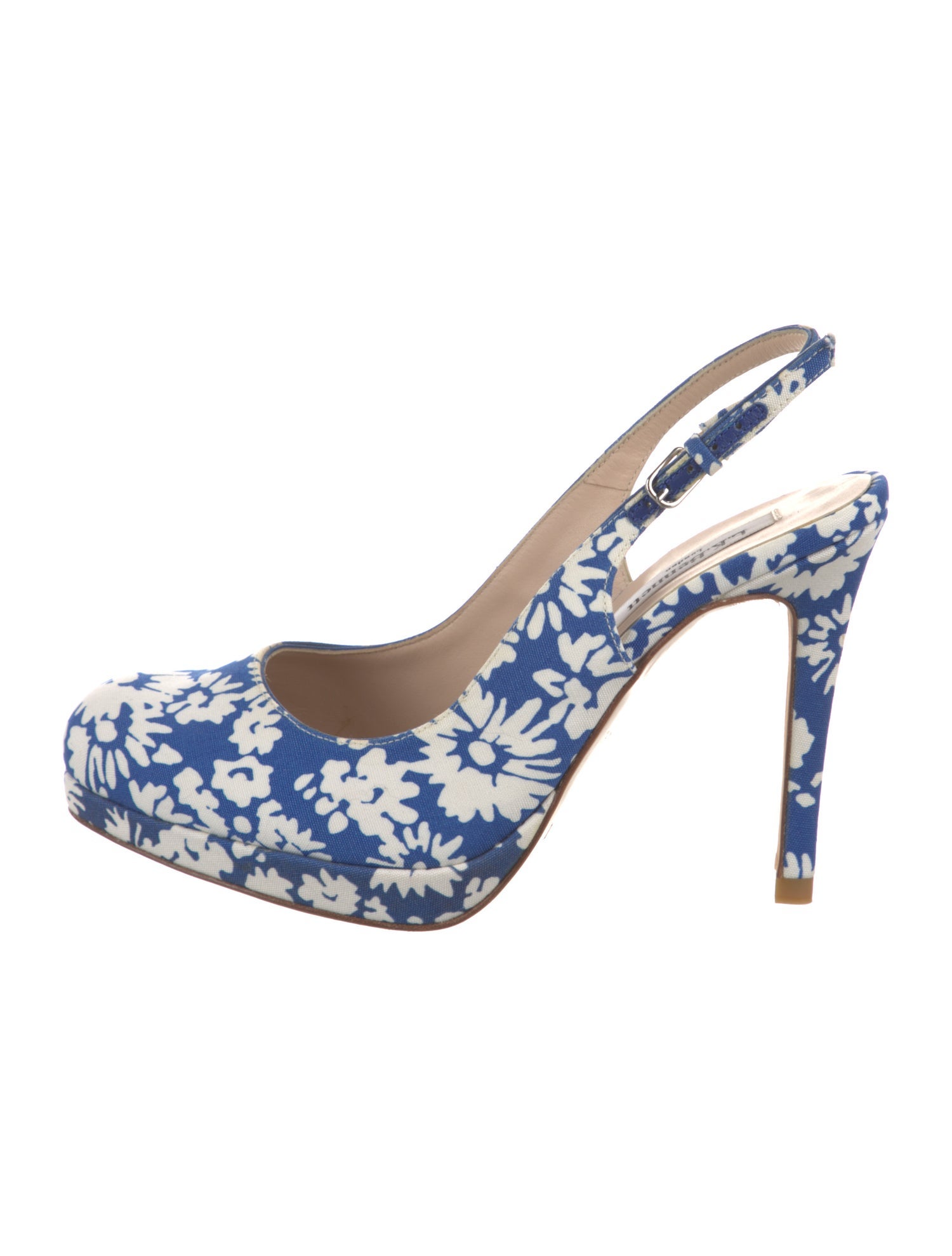 L.K. Bennett Canvas Floral Print Slingback Pumps