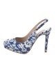 L.K. Bennett Canvas Floral Print Slingback Pumps