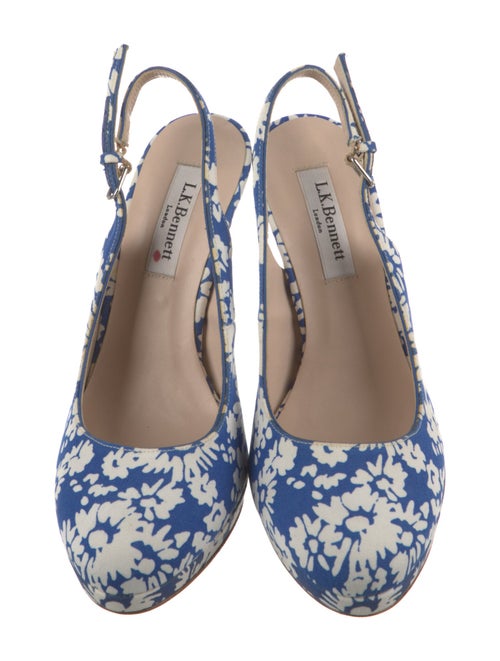 L.K. Bennett Canvas Floral Print Slingback Pumps