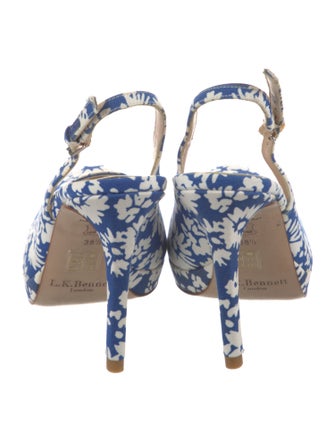 L.K. Bennett Canvas Floral Print Slingback Pumps
