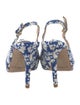 L.K. Bennett Canvas Floral Print Slingback Pumps