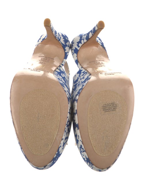 L.K. Bennett Canvas Floral Print Slingback Pumps