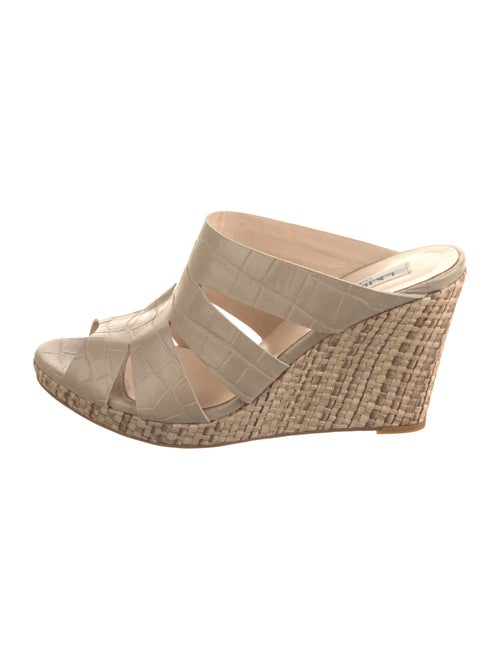 L.K. Bennett Embossed Leather Espadrilles