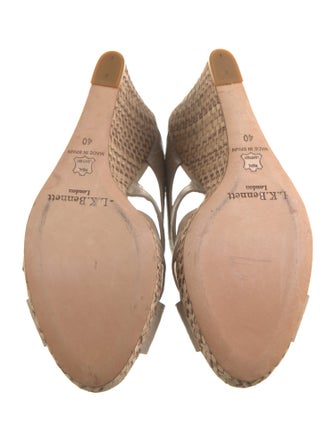 L.K. Bennett Embossed Leather Espadrilles