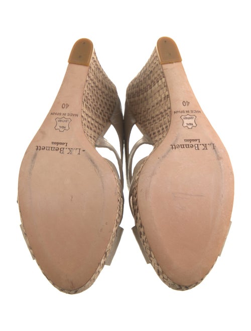 L.K. Bennett Embossed Leather Espadrilles