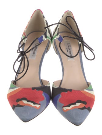 L.K. Bennett Printed D'Orsay Pumps