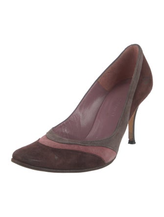 L.K. Bennett Suede Colorblock Pattern Pumps
