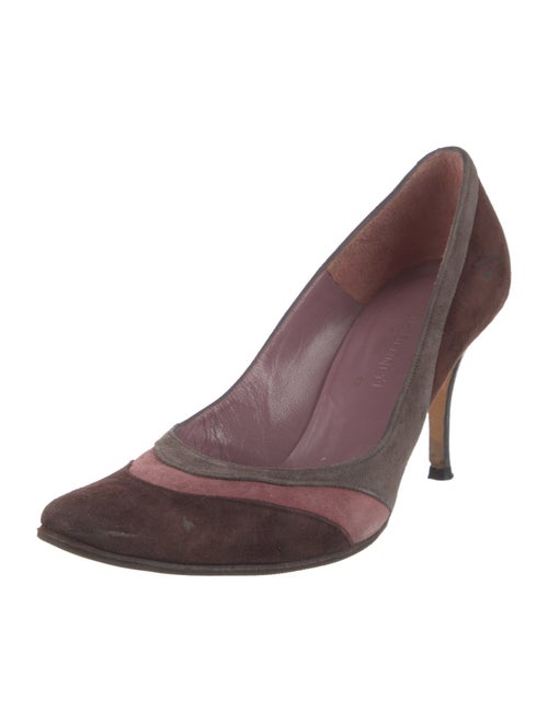 L.K. Bennett Suede Colorblock Pattern Pumps