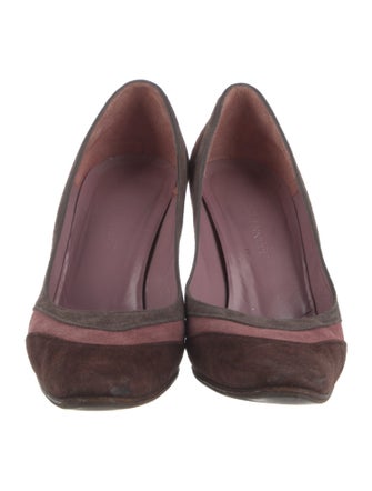 L.K. Bennett Suede Colorblock Pattern Pumps