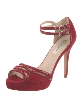 L.K. Bennett Suede Keyhole Accent Sandals