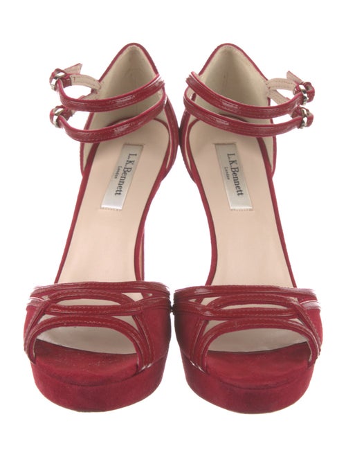 L.K. Bennett Suede Keyhole Accent Sandals