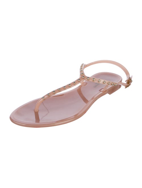 L.K. Bennett Rubber Studded Accents T-Strap Sandals