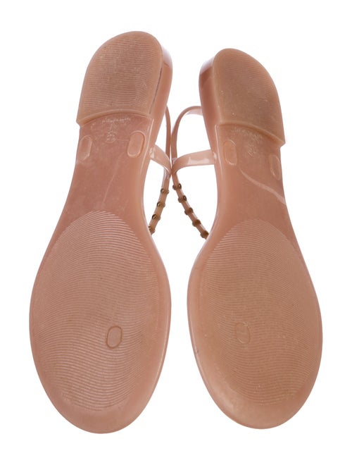 L.K. Bennett Rubber Studded Accents T-Strap Sandals