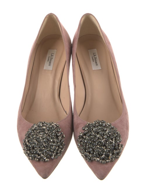 L.K. Bennett Suede Crystal Embellishments Pumps