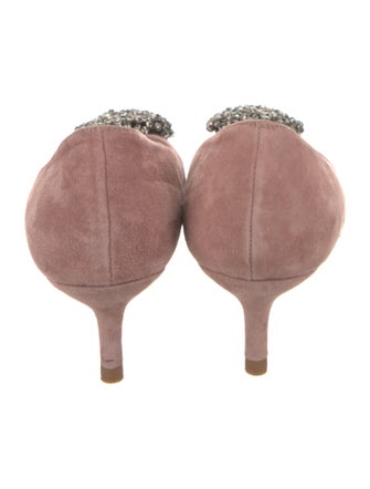 L.K. Bennett Suede Crystal Embellishments Pumps