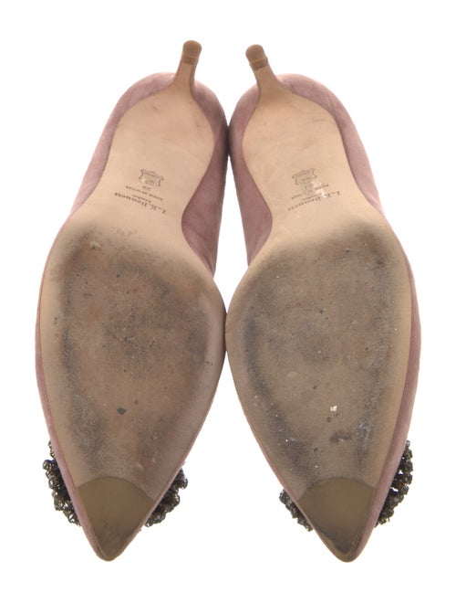 L.K. Bennett Suede Crystal Embellishments Pumps