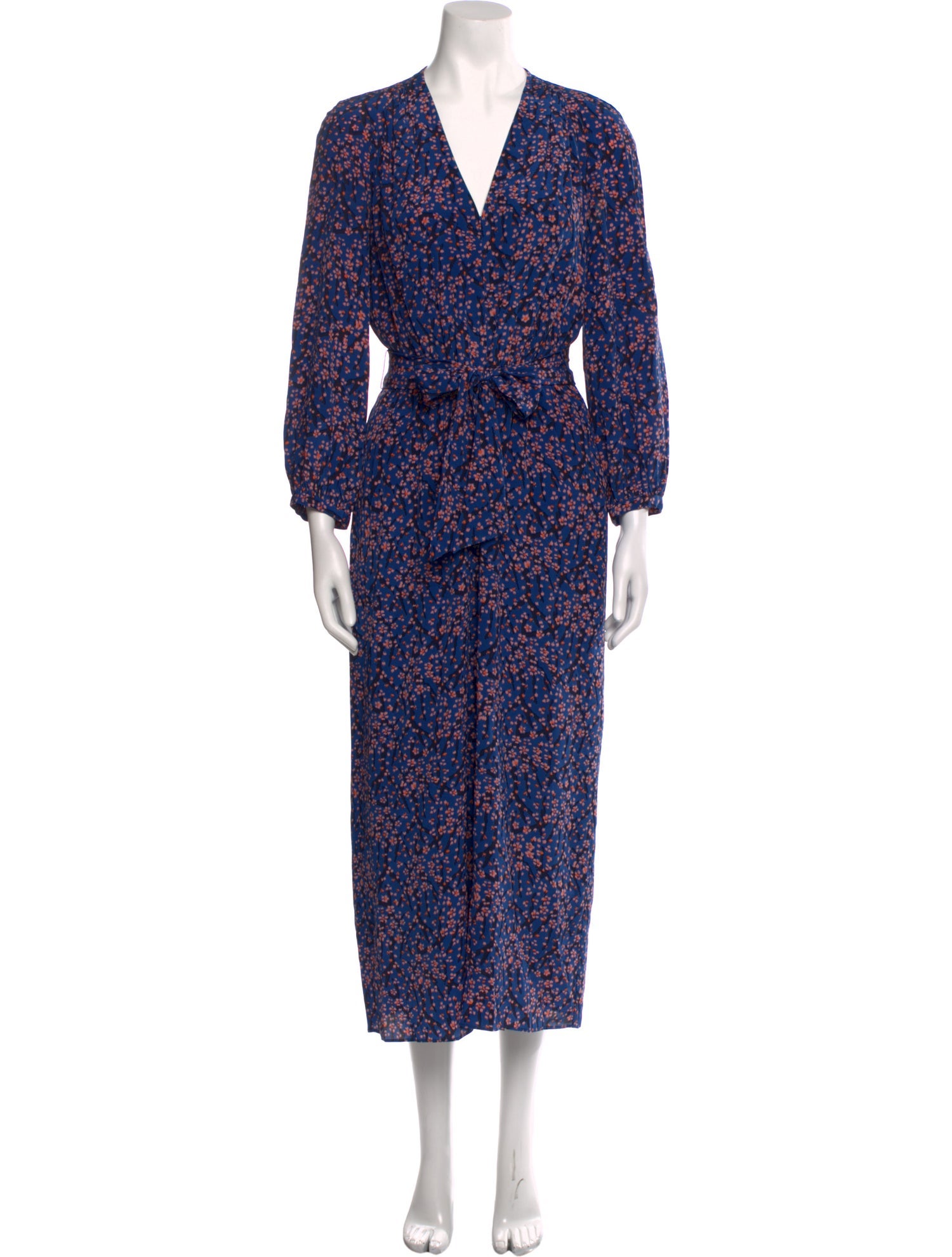 L.K. Bennett Silk Floral Print Jumpsuit