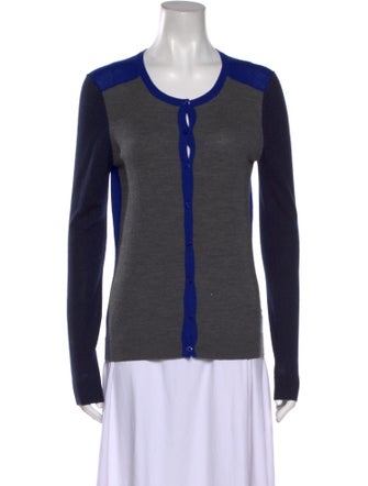 L.K. Bennett Merino Wool Colorblock Pattern Sweater