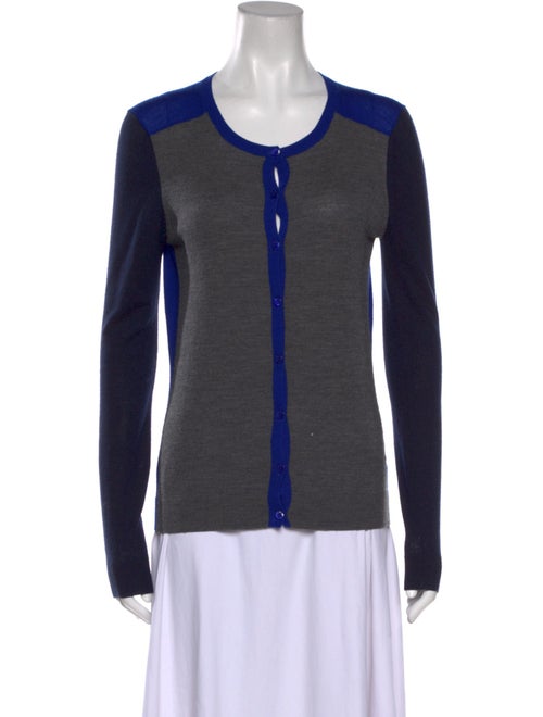 L.K. Bennett Merino Wool Colorblock Pattern Sweater