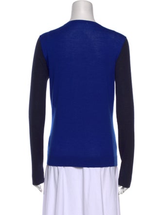 L.K. Bennett Merino Wool Colorblock Pattern Sweater
