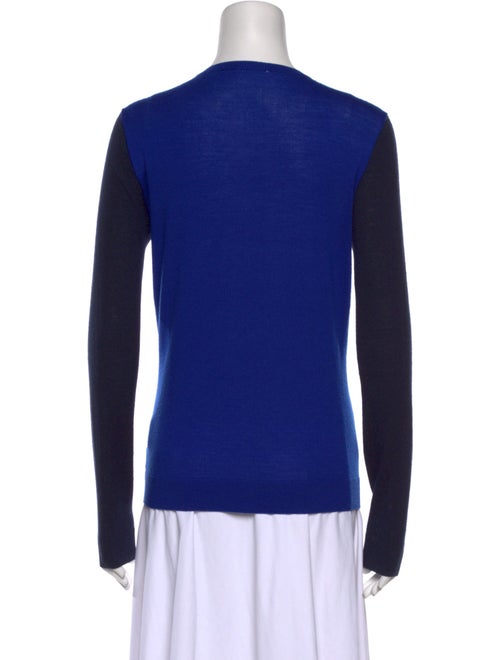 L.K. Bennett Merino Wool Colorblock Pattern Sweater