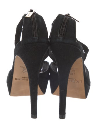 L.K. Bennett Suede T-Strap Pumps