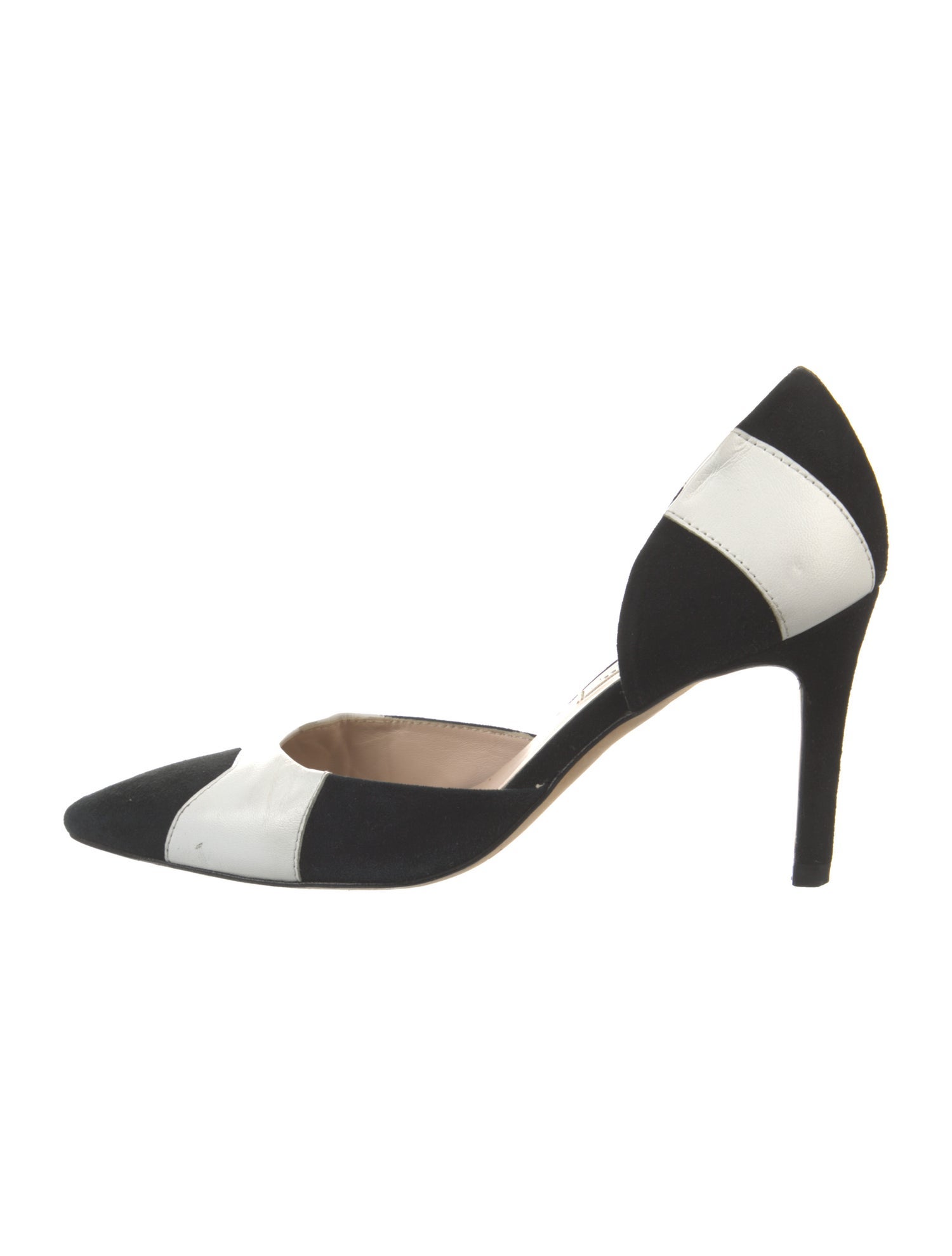 L.K. Bennett Suede Colorblock Pattern D'Orsay Pumps