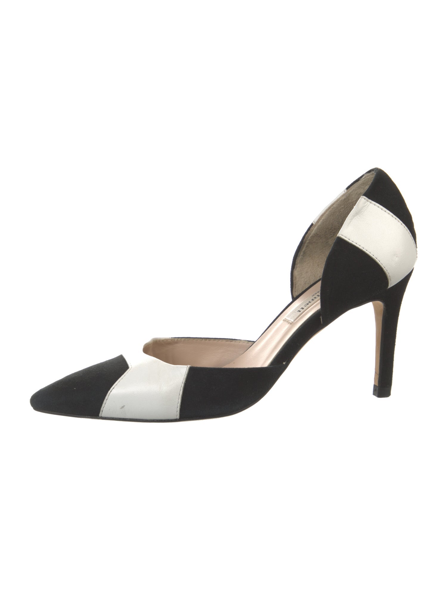L.K. Bennett Suede Colorblock Pattern D'Orsay Pumps