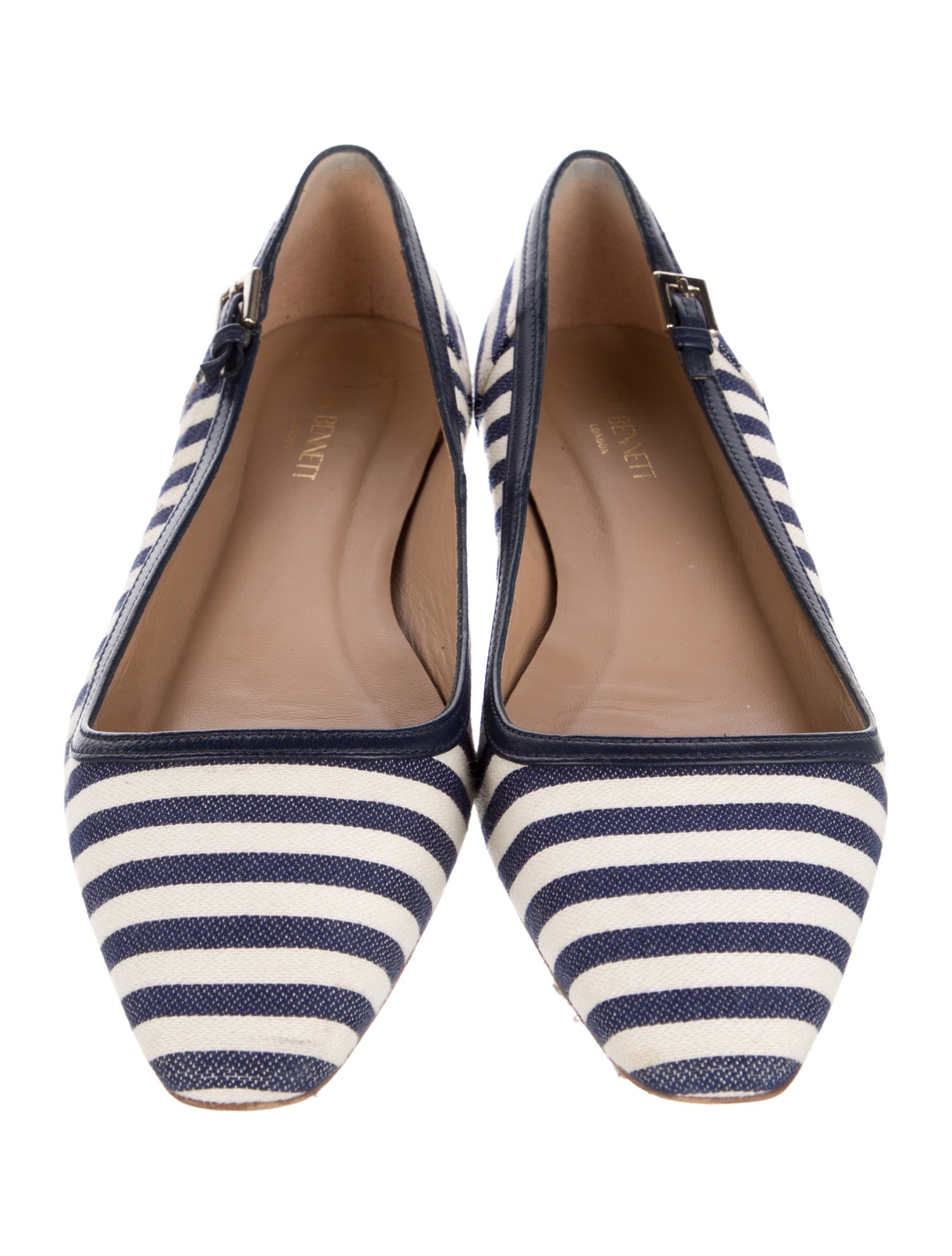 L.K. Bennett Striped Flats